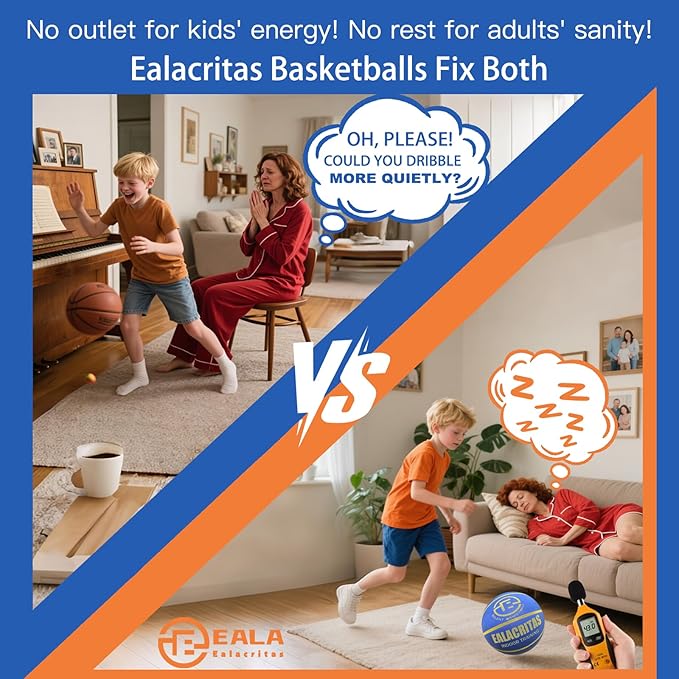 Non-Compress Size 7 (29.5”) Grooved Airless Silent Basketball & Indoor Hoop & Shooting Form Trainer Gift Set - for Quiet Dribbling and Indoor Shooting Training Kit