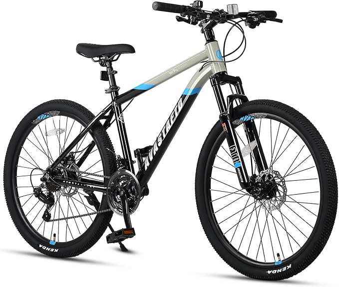AVASTA Earth 26 27.5 inch Mountain Bike with 21-Speed,Aluminum Frame, Dual Disc Brake, Comfortable Saddle,Multiple Colors