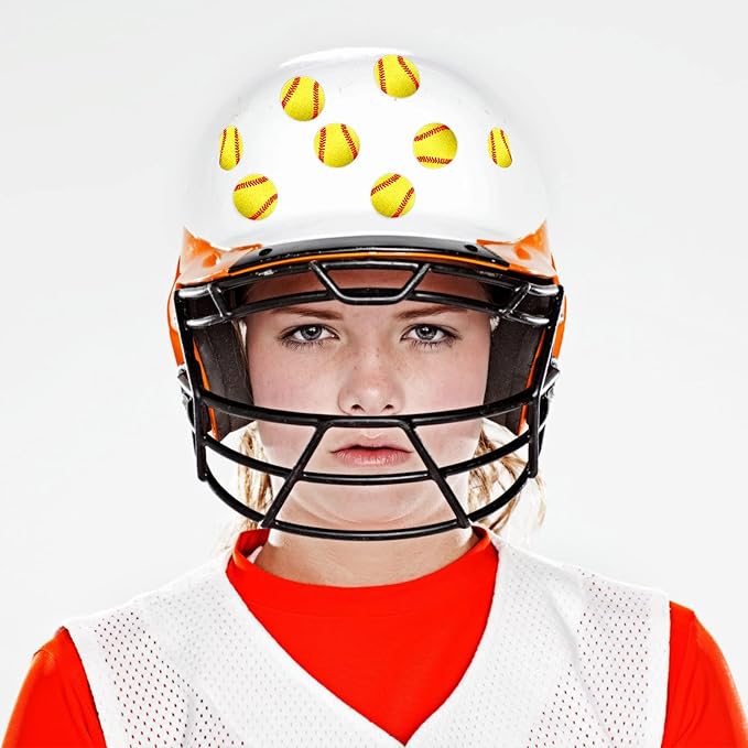 Jecery 200 Pcs Baseball Softball Helmet Decals Vinyl Sports Softball Stickers Self Adhesive Helmet Stickers Decals Baseball Accessories for Batting(Simple Style)
