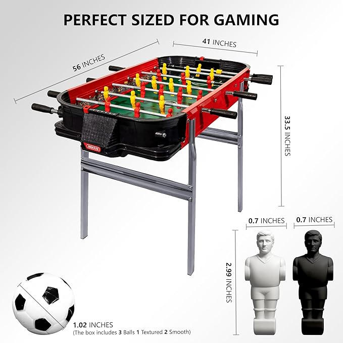 Outdoor Foosball Table Adult Size - Game Tables for Adults with Balls & Players - Soccer Table Game for Indoor Use - Weatherproof Perfect for Tournaments