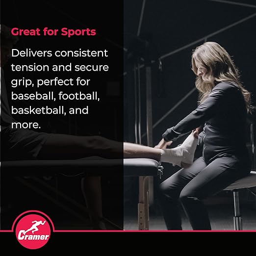 Cramer Team Color Athletic Tape, Pink, Latex-Free, 1.5" x 10yds, 32 Roll Bulk Case, Tearable Sports Tape for Wrists, Ankles, Baseball, Training, Strong Athletic Wrap for Athletes & Trainers