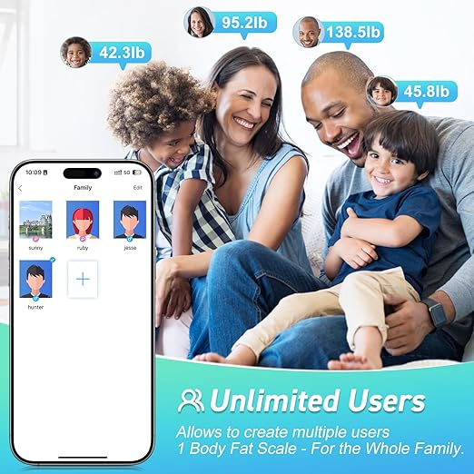 INSMART Smart Scale for Body Weight, Large Display Body Fat Scale, Accurate Weight Scale Digital Bluetooth Bathroom Scale for BMI Heart Rate, 18 Body Composition Analyzer with Fitness APP Sync, 500lbs