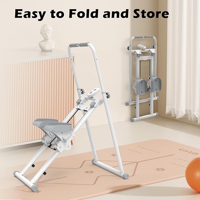 Leikefitness Stair Stepper for Home-Upgrade Vertical Climber,Folding Cardio Exercise Machine,Stair Climber for Full Body Workout with Adjustable Handlebar for Women & Men