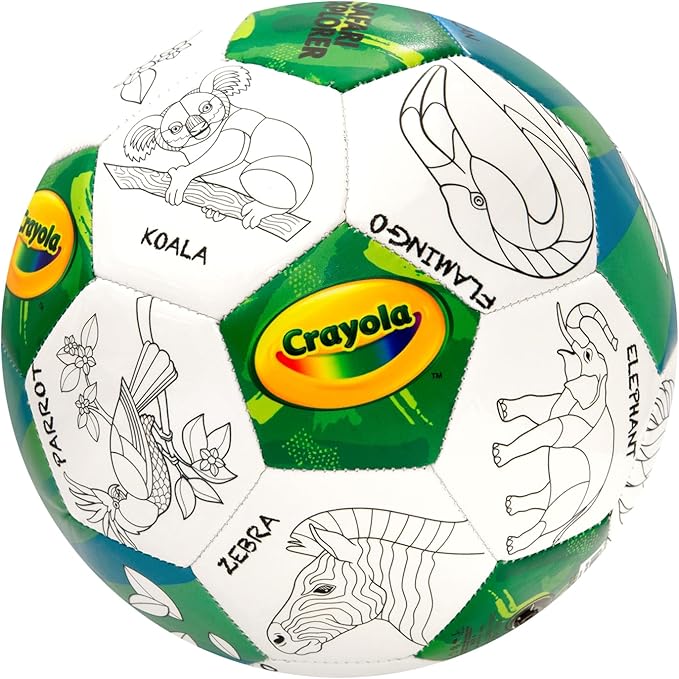 Crayola Score N’ Explore Officially Licensed 5” Color Ball, Interactive Coloring Soccer Ball for Kids, Fun Learning Toy Activity Ball