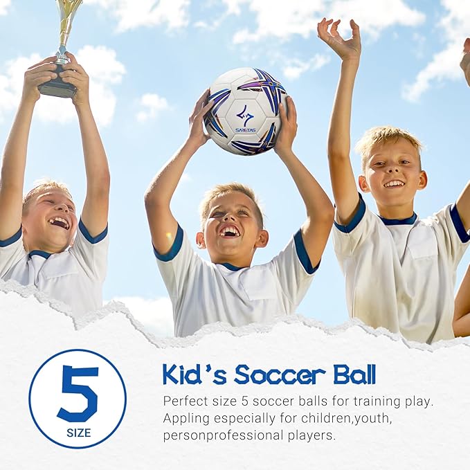 Soccer Balls Glow in The Dark Soccer Ball Size 5, Soccer Gift Night Ball for Teens,Juniors and Adult Indoor Outdoor Play, Fluorescent Light Training Ball with Pump Kit and Carry Net