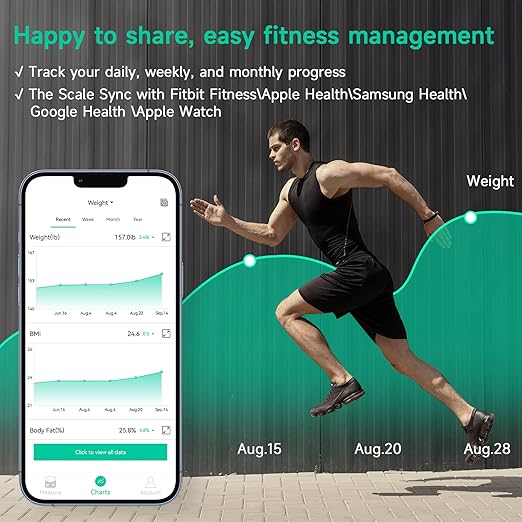 EEBBL Weight Scale for Body Fat with Handle, 20 Precise Body Biological Analyzer, Digital Bathroom Weighing Bluetooth Scale, Body Composition Monitor Health Analyzer 400 lbs - BlackοΌwith Baby/Pet Mode