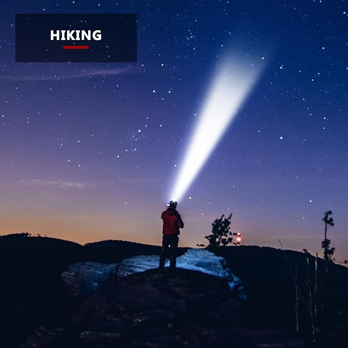 Bright LED Rechargeable Headlamp,Lightweight Mini Head Lamp with 2 Modes,IPX5 Waterproof USB Headlight with 90° Adjustable, Outdoor Portable Flashlight Headlamps for Hiking Running Camping(2pcs)