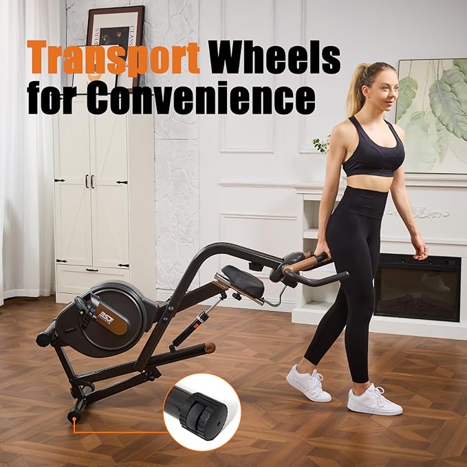 3 in 1 Exercise Bike,Squat Machine,8-level Adjustable Magnetic Bike for Home with App,Squat Rowing Machine, Low Noise Indoor Cycling Bike with 300lbs Weight Capacity,Glutes & Leg Home Workout Machine and Fitness Courses for Weight Loss