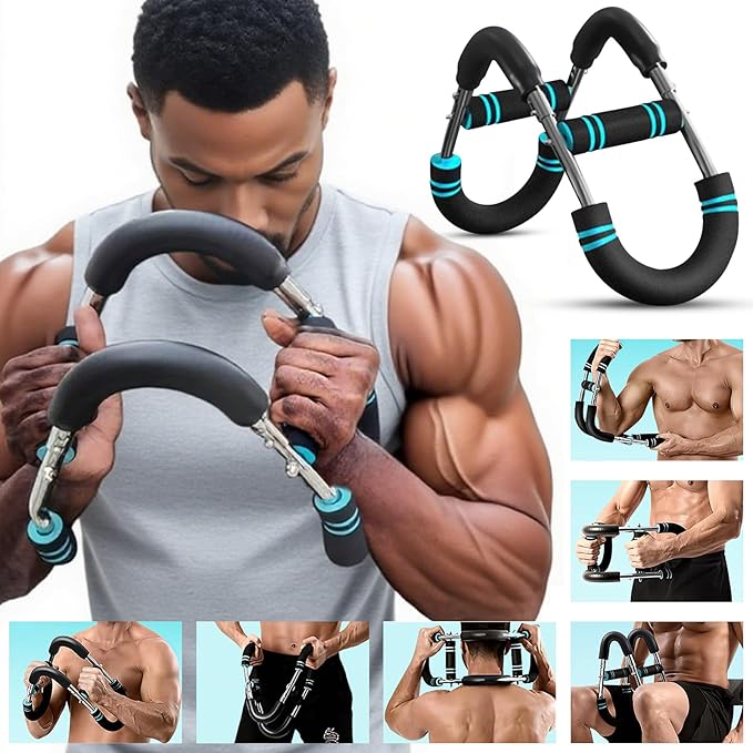 Twister Arm Trainer, Adjustable Chest Workout Equipment, Arm Trainer for Men, Portable Power Twister Bar, Detachable Design Fitness Anywhere