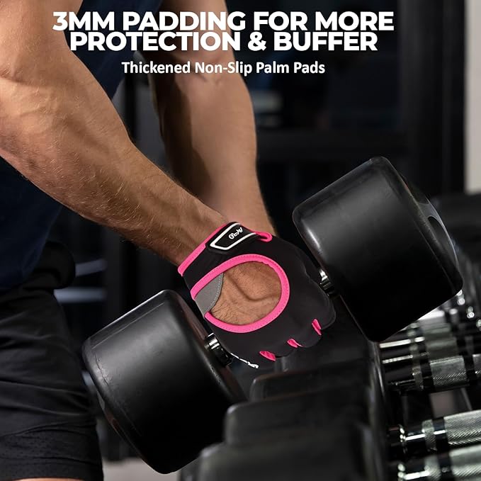 AYRO Breathable Weight Lifting Gym Workout Gloves with Extra Grip for Men & Women, Exercise Gloves with Full Palm Protection, Removal with Durable Closure, for Weightlifting