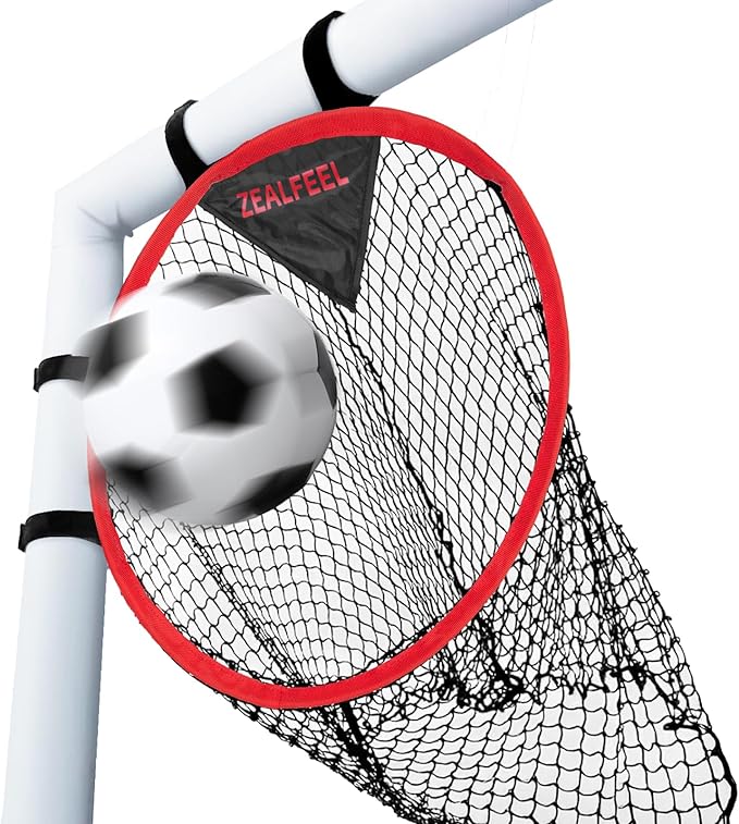 Soccer Goal Target for 2 Pcs, 16-in Top Bins Soccer Target Goal for Corner Shooting Accuracy Training, Easy to Attach and Detachable, Portable Soccer Goal with Carry Bag for Teens and Adults