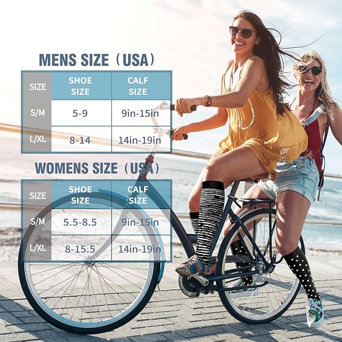 6 Pack Copper Compression Socks for Women and Men Circulation-Best Support for Medical, Running,Nursing,Athletic