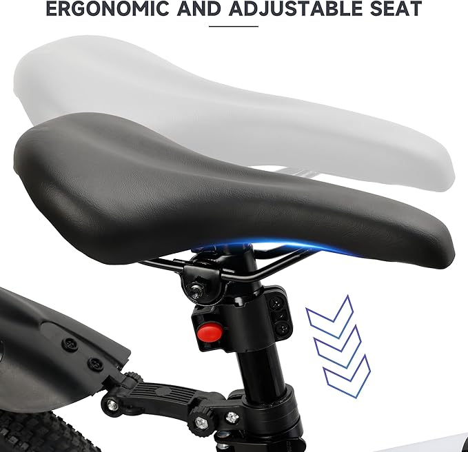 Bruce & Shark 27.5" Mountain Bike, 21-Speed Aluminum Alloy Frame, Front Suspension, Mechanical Disc Brakes, Men/Women All-Terrain Bicycle with Bike Lock & Pump