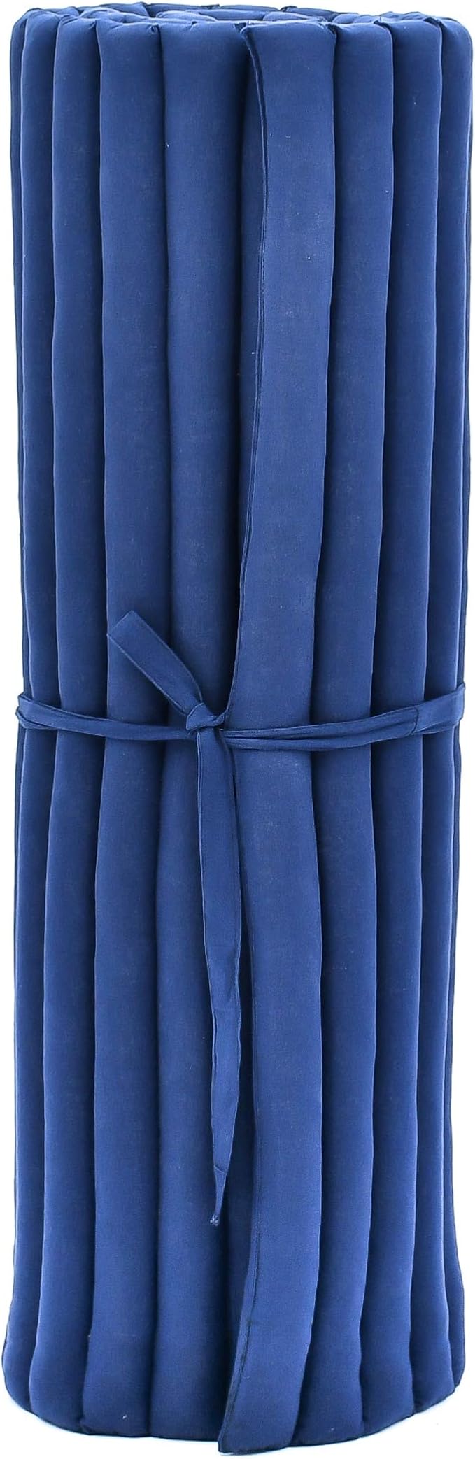 Leewadee - Kapok Roll Mat – Handcrafted Folding Sleep & Relaxation Mattress from Thailand, Ideal as Guest Bed, Camping Mat, Yoga Mat or Traditional Futon, 75 x 39 inches, Blue
