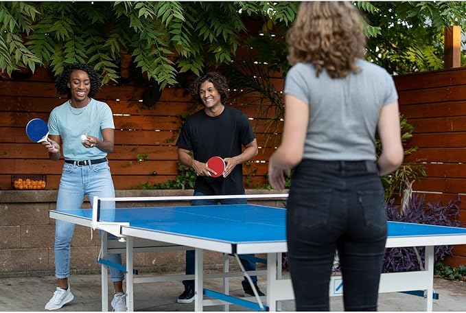 STIGA XTR Professional Outdoor Table Tennis Tables – All Weather Aluminum Waterproof Outdoor or Indoor Design with Net & Post - 10 Minute Easy Assembly Ping Pong Table with Compact Storage