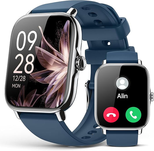 Smart Watch for Women Men- Answer/Make Call, 2025 IP68 Waterproof Fitness Step Sleep Tracker Watch with Monitor Activity Counter Smartwatch for Andriod iPhone iOS Samsung Compatible