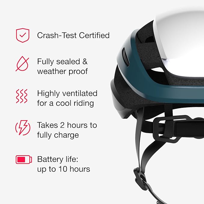 Lumos Ultra Smart Bike Helmet | Customizable Front and Back LED Lights with Turn Signals | Road Bicycle Helmets for Adults: Men, Women