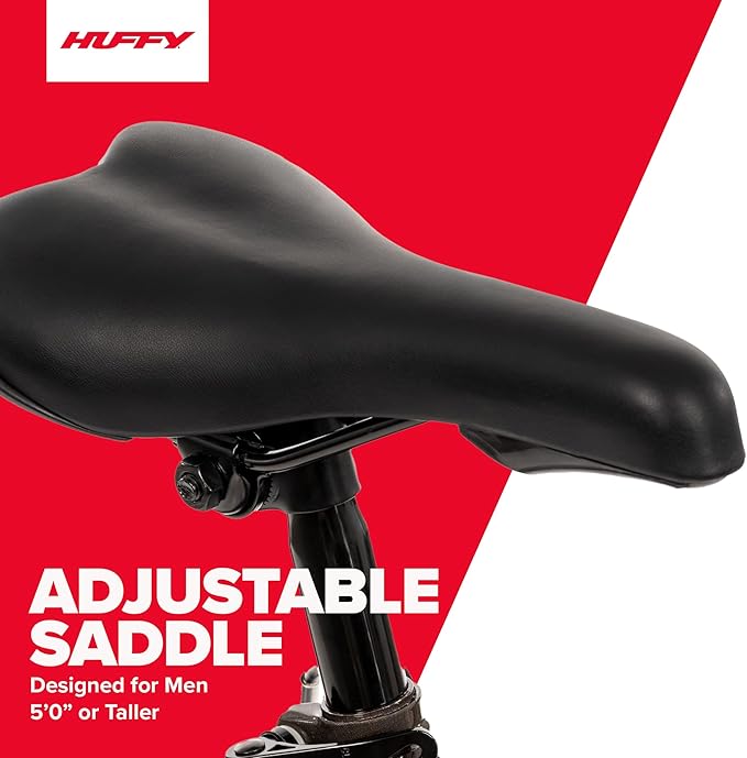 Huffy North Peak 26-Inch Mountain Bike, Durable Steel Frame, 5-Speed Twist Shifter, Front and Rear Linear-Pull Brakes, All-Terrain Tires, Padded ATB Saddle