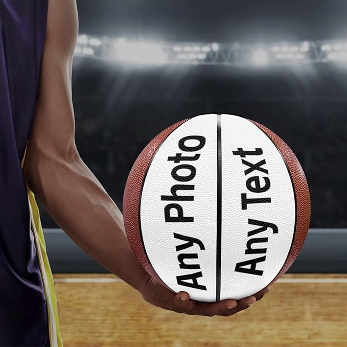 Personalized Basketball Leather Basketball Custom Basketball with Your Personalized Pictures Text Sports Equipment