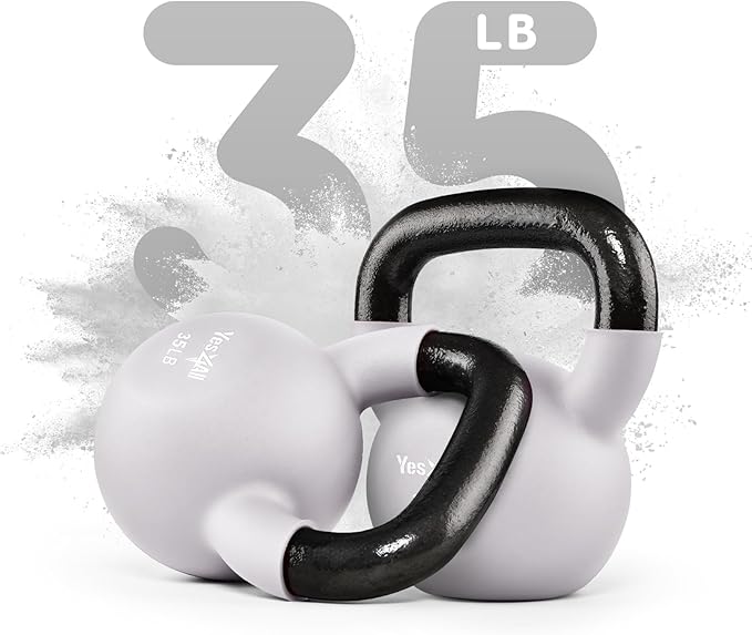 Yes4All Kettlebells 5lbs-65lbs & Kettlebell Sets Adjustable Weights, Kettlebell for Weight Training, Home Workout Equipment with Secure Grip for High Rep, Exercise Equipment