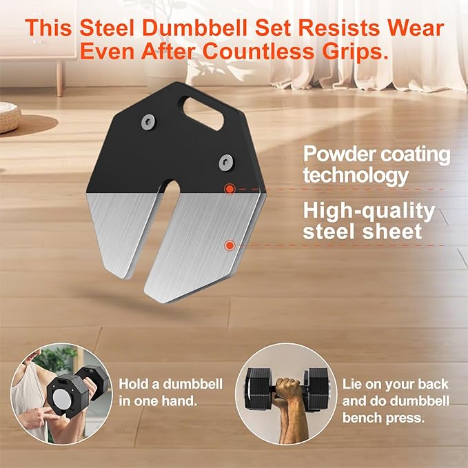 Adjustable Dumbbell Sets 160LBS/180LBS Durable Steel Build, Free Weights Dumbbells Set with Barbell/Kettlebell Handle Sets 3-in-1 Multifunctional Dumbbell Fitness Exercises for Home Gym Suitable Men/Women 80LB/90LBX2