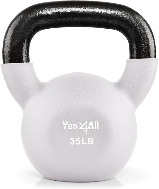 Yes4All Kettlebells 5lbs-65lbs & Kettlebell Sets Adjustable Weights, Kettlebell for Weight Training, Home Workout Equipment with Secure Grip for High Rep, Exercise Equipment