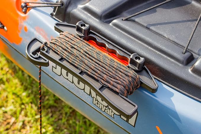 YakAttack Sidewinder Anchor Line Reel with 75' 550 Paracord | Includes Track Mount Hardware | Kayak Anchor Management System | Made in USA