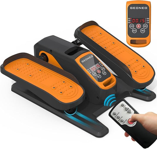 Under Desk Elliptical Machine, Electric Ellipse Leg Exerciser for Senior, Quiet and Compact Electric Seated Pedal for Home with Display Monitor, Remote Control and 12 Adjustable Speeds