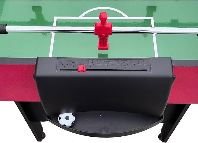 Foosball Table, 52.75'' Home Arcade Table Soccer with 4 Balls and Manual Scorer, Competition Foosball Table Set for Family Game Room, Adult Rrec Room, Basements or Bar