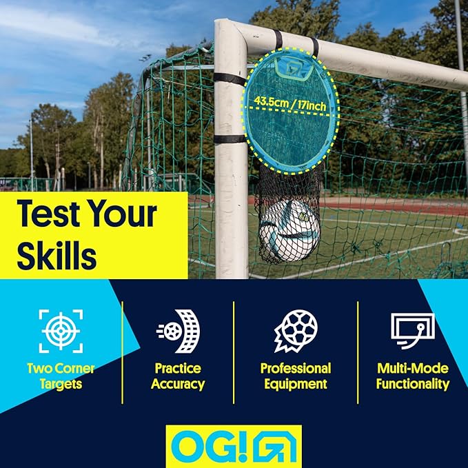Soccer Goals & Soccer Backstop Net with Rebounder - All-in-One Backyard Net - Sports & Outdoors Soccer Goal for Volley, Passing, Solo Training