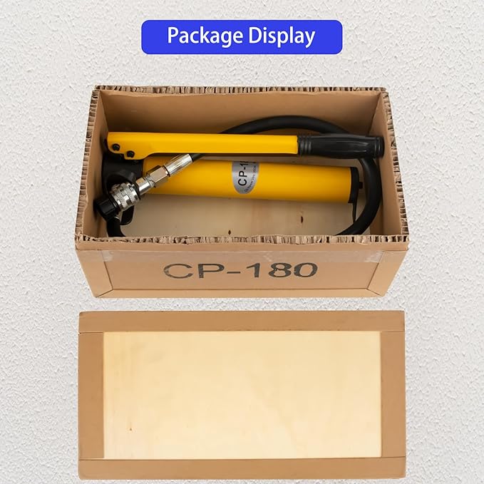 CP-180 Hydraulic Hand Power Pump - Portable with 8500psi Max Pressure Output, Compatible with Jack, Cutter, Puncher and Other Hydraulic Tools