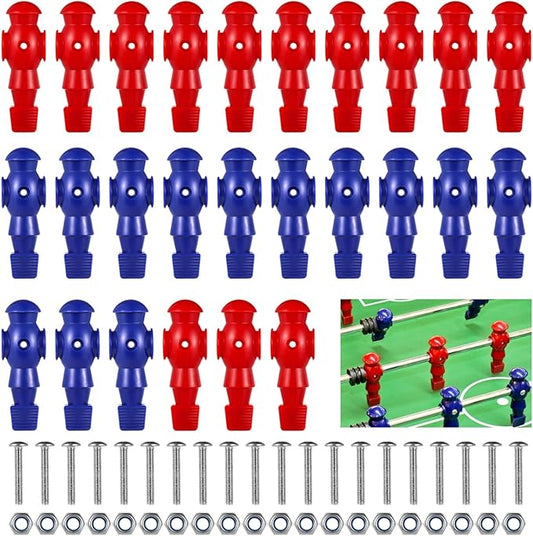 OMISTAR 26 Pcs Foosball Men, Resin Foosball Replacement Parts, Table Soccer Player Set for Tournament Foosball, 13 Red and 13 Blue