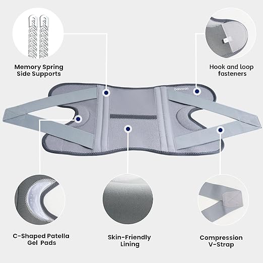 Galvaran Knee Brace for Men & Women - ACL, MCL, Meniscus Tear Support & Arthritis Pain Relief - Stabilizing Knee Braces Support with Side Stabilizers & Patella Gel Pad