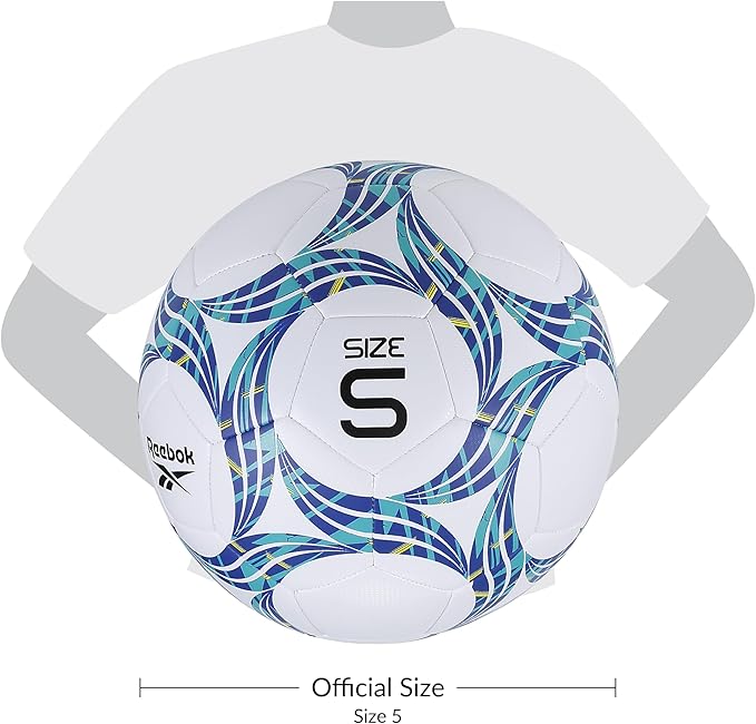 Reebok - Premium Soccer Ball, Advanced Build for Control & Durability, Size 5
