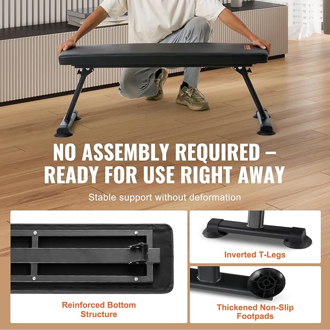 VEVOR Sit Up Bench, Decline Ab Bench with Reverse Crunch Handle, Adjustable Height Setting, Heavy Duty Steel, 500/600/1000 Lbs Capacity for Home Gym Workouts, Strength Training, Full Body Muscles