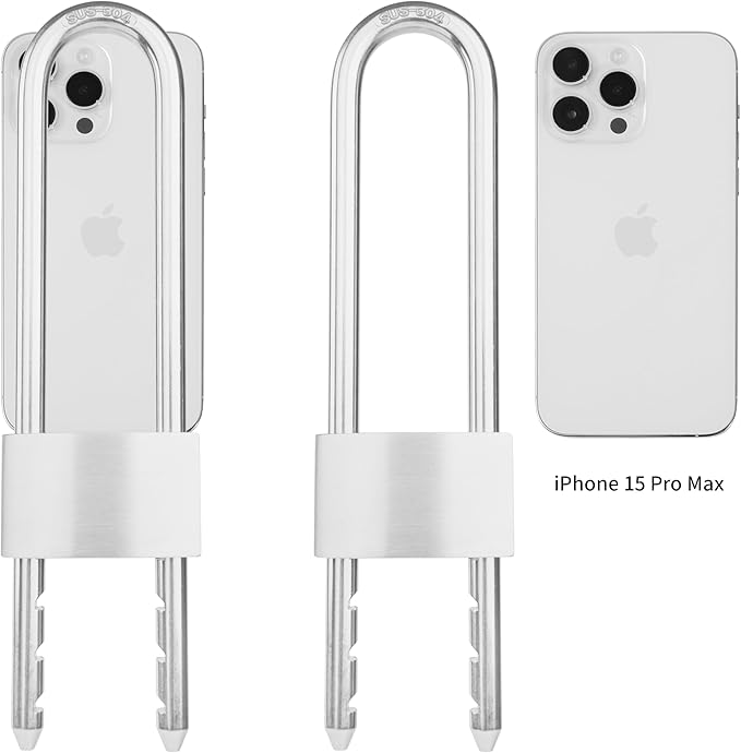 All Weather Stainless Steel Bike U Lock, Outdoor Pad Lock with 4 Keys, 2.76 in. (70mm) Wide, Adjustabl Shackle Marine Lock for Bikes, Boats, Gates, Cabinet, Scooters, etc.