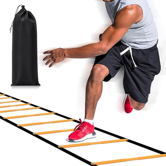 Agility Ladder 12 Rung 20 FT Speed Training Ladder Drill Sports Workout Equipment for Football Soccer Footwork Exercise