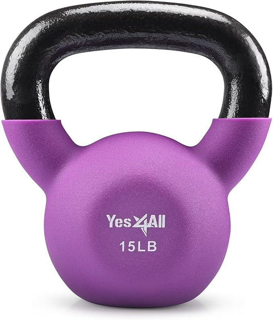 Yes4All Kettlebells 5lbs-65lbs & Kettlebell Sets Adjustable Weights, Kettlebell for Weight Training, Home Workout Equipment with Secure Grip for High Rep, Exercise Equipment