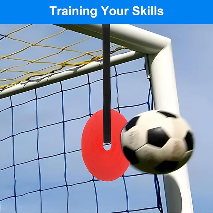 7 Pieces Soccer Goal Target Trainer with Adjustable Straps,Multi-Color Soccer Target for Shooting Accuracy Training for Football,Hockey,Basketball,Lacrosse Goal Sports Training