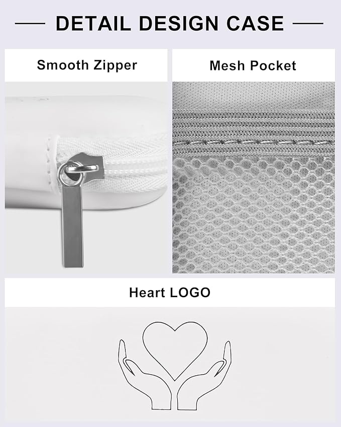 Heart Rate Monitor Case KardiaMobile EKG Monitor 1L 6L, Portable Hard EVA Kardia Mobile Case with Climbing Clip, Protective KardiaMobile EKG Organizer