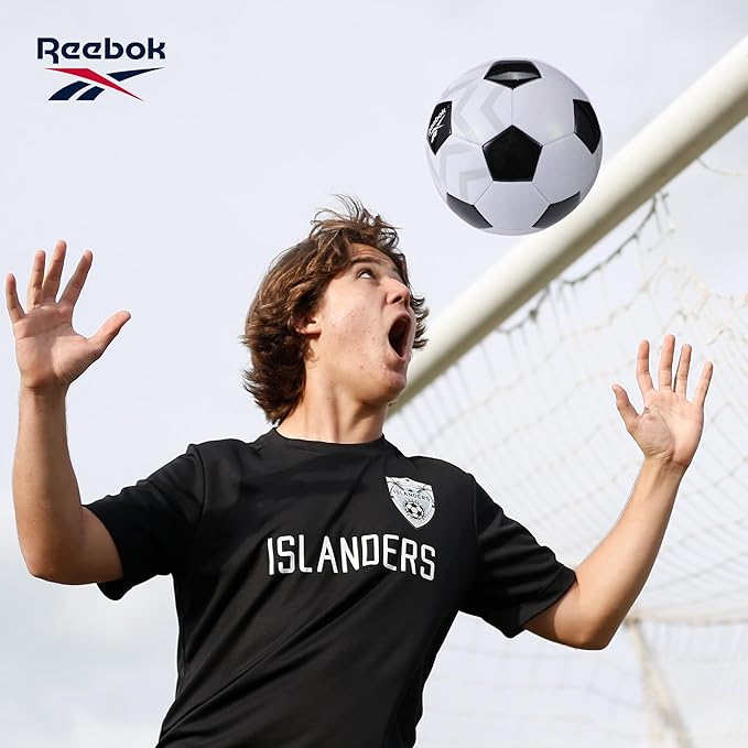 Reebok - Premium Soccer Ball, Advanced Build for Control & Durability, Size 5