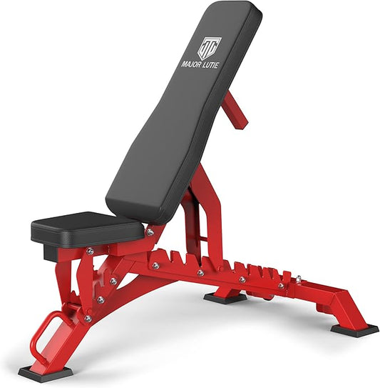 MAJOR FITNESS Weight Bench - 1300LBS Weight Capacity and 36 Adjustable Positions Strength Training Bench for Garage and Home Gym Workouts