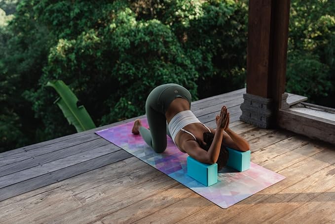 YOGA DESIGN LAB | THE BLOCK | Premium, Colorful, Eco Yoga Block | Printed Non Slip Grip Designed to Improve Your Practice | Travel Friendly