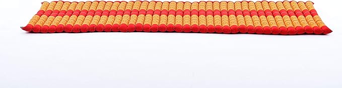 Leewadee - Foldable Floor Mattress - Japanese Roll Up Futon -Trifold Tatami Mat- Guest Floor Bed - Camping Mattress - Thai Massage Mat, Kapok Filled, 75 x 28 inches, Orange Red