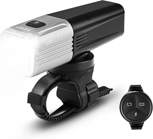 TOWILD BR1000 Bike Lights for Night Riding,1000 Lumen Lightweight Bike Front Light,Long Battery Life,Compatible with Garmin/GoPro Mount,3500mAh Rechargeable&Replaceable Battery,for Commuter Cyclists