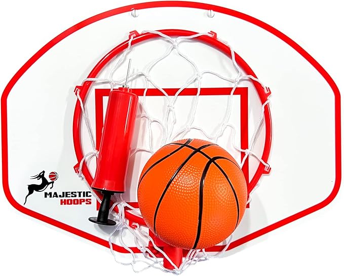 Mini Basketball Hoop - Indoor Basketball Hoop - Durable Plastic Basketball Hoop for Kids and Adults - No Assembling - Premium Basketball Game with Ball and Pump