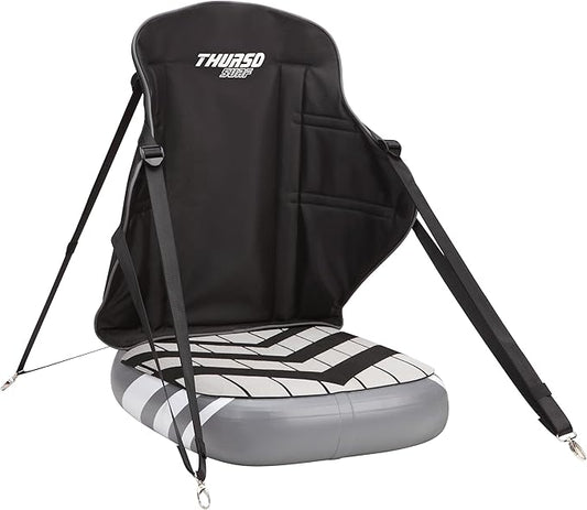 Thurso Surf Universal Inflatable Kayak Seat with Back Support - Sit-on-Top Adjustable Paddle Board Seat with Backrest Extra Sturdy Comfort for SUP, Canoe, Fishing and Boat