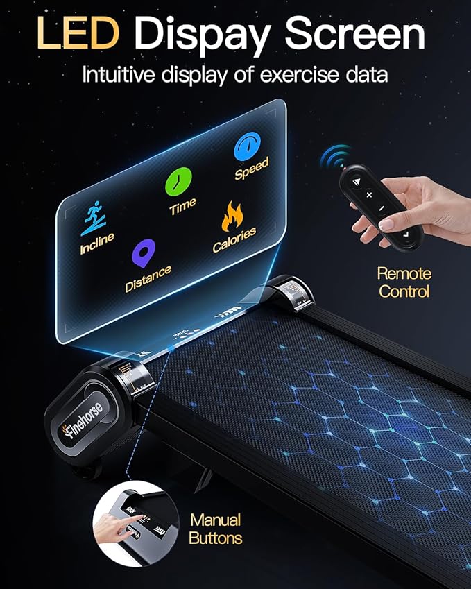 13% 6-Level Walking Pad with Auto Incline - Treadmill with Auto Incline and Remote Control, 330Lbs Capacity Portable Compact Treadmill for Home Office, LED Display