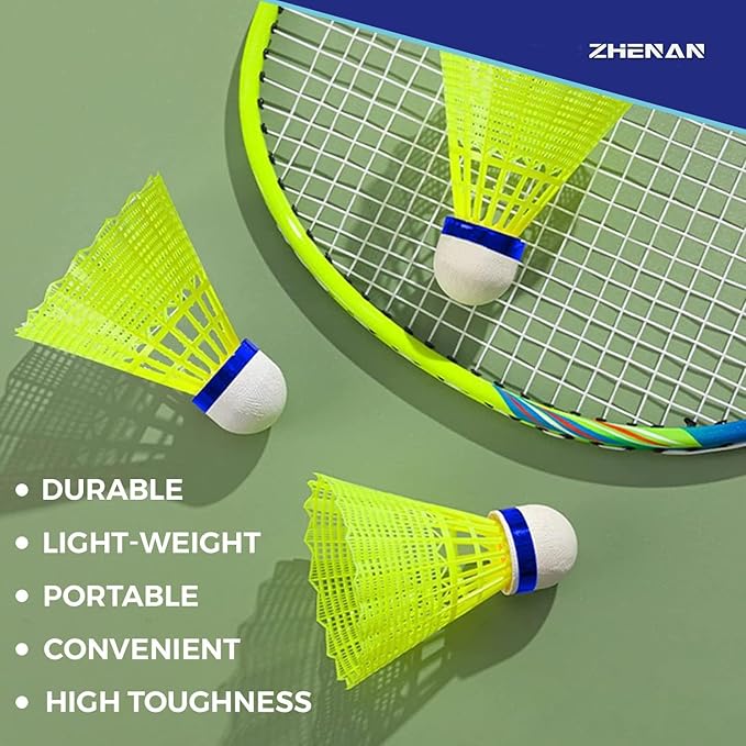 12-Pack Feather Badminton Shuttlecocks with Great Stability and Durability,Shuttlecock Indoor Outdoor Sports Hight Speed Training Badminton Birdie Balls