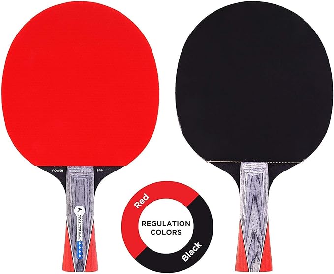 Ping Pong Paddle with Killer Spin + Case for Free - Professional Table Tennis Racket for Beginner and Advanced Players - Improve Your Ping Pong Skills with JT Ping Pong Paddle Set